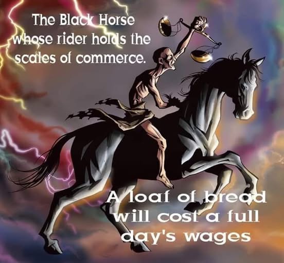 Rider on the Black Horse Famine