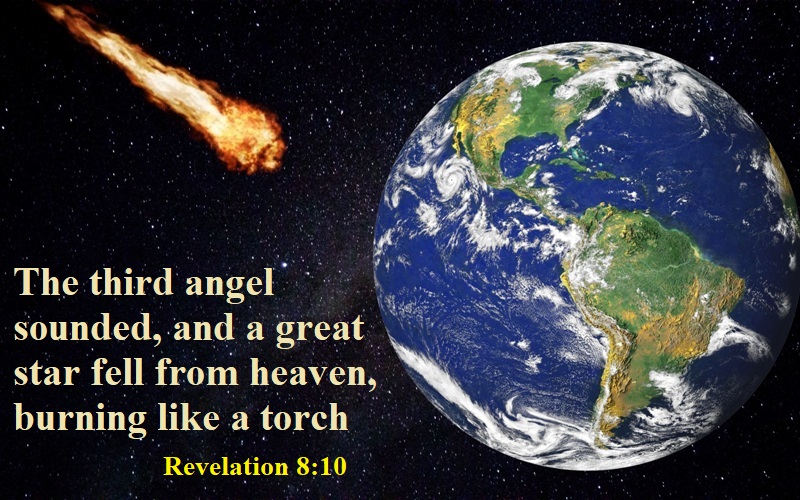 Falling Star burning like a torch. Revelation 8:10